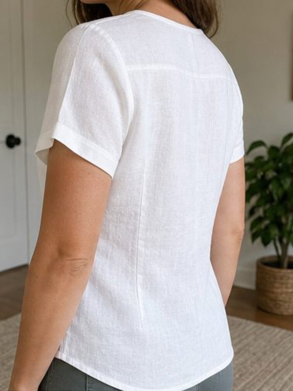 White Ruffle Blouse - Picture 3 of 6